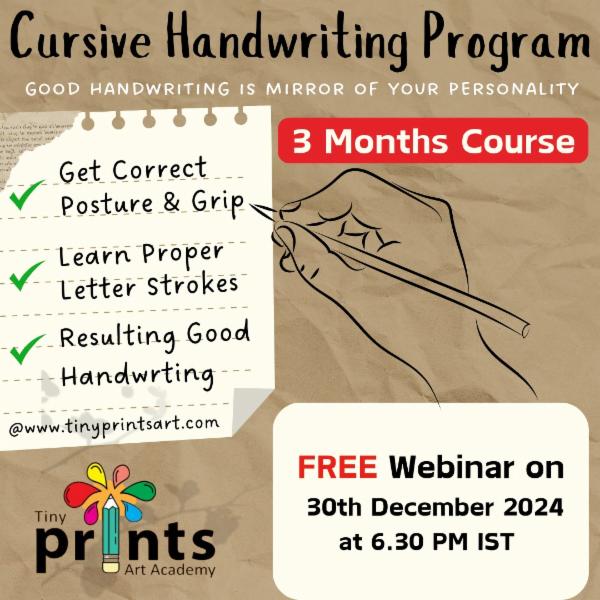 Cursive Handwriting Program, Parent Webinar Dec 2024